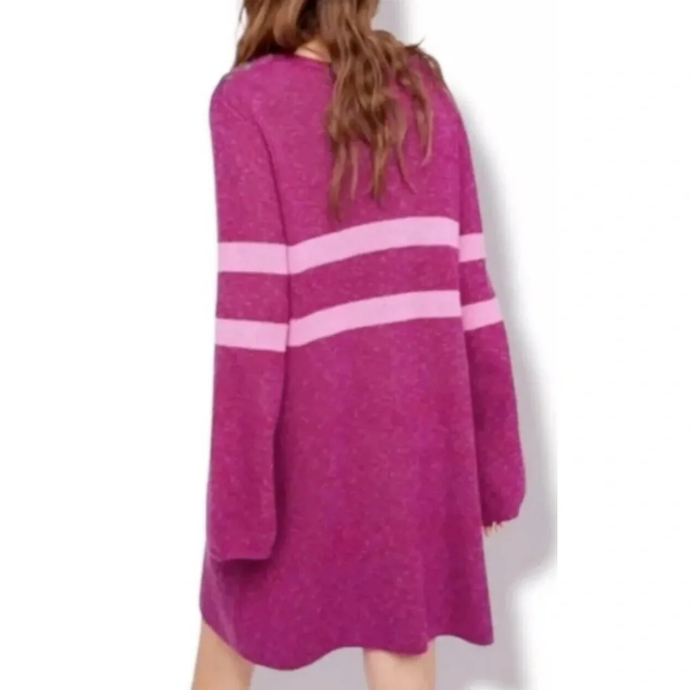 Free‎ People On Your Team Sweater Mini Dress Size XS - Purple/Pink